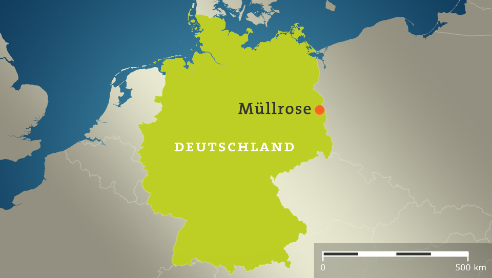 Karte: Deutschland mit Müllrose