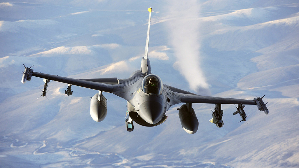 Ein F-16-Kampfjet. | Bildquelle: AFP