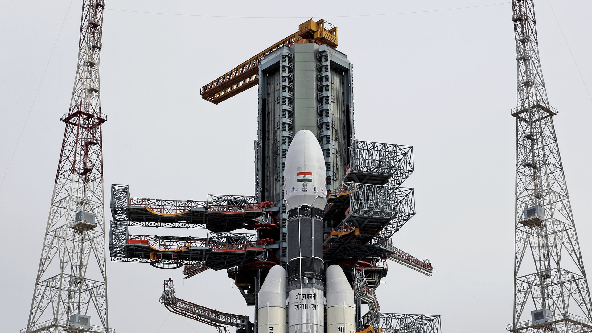 Diese Trägerrakete soll Chandrayaan 2 ins All bringen.  | Bildquelle: AP