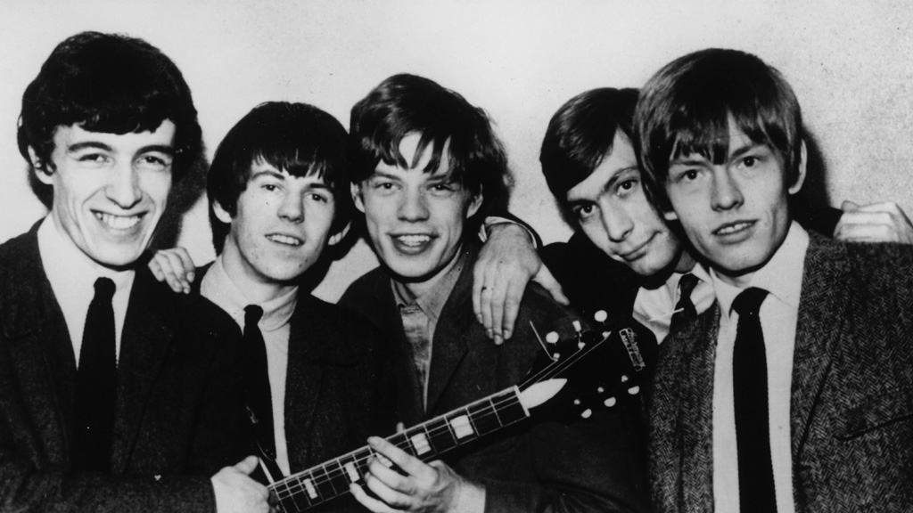 50 Jahre Rolling Stones:   Bill Wyman, Keith Richards, Mick Jagger, Charlie Watts und Brian Jones (1964, von links) (Foto: picture-alliance / akg-images) (Klick führt weiter zum nächsten Bild)