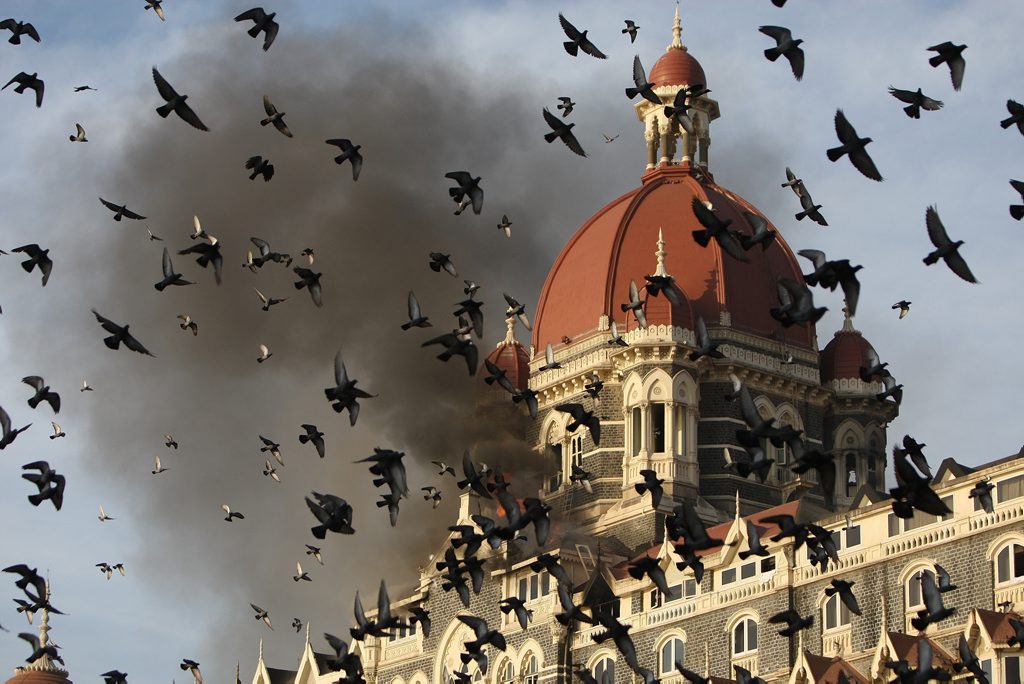 Das Taj Mahal Hotel nach den Anschlägen Ende November 2008. (Foto: AFP)