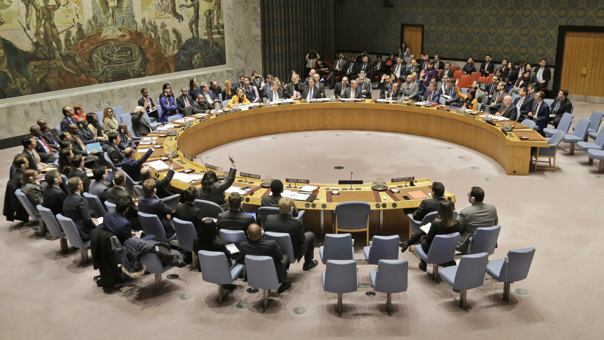 Die Mitglieder des UN-Sicherheitsrates stimmen über eine Resolution zu Venezuela ab. | Bildquelle: dpa