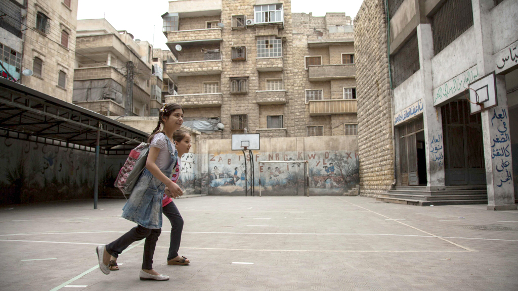 Schulkinder in Aleppo.