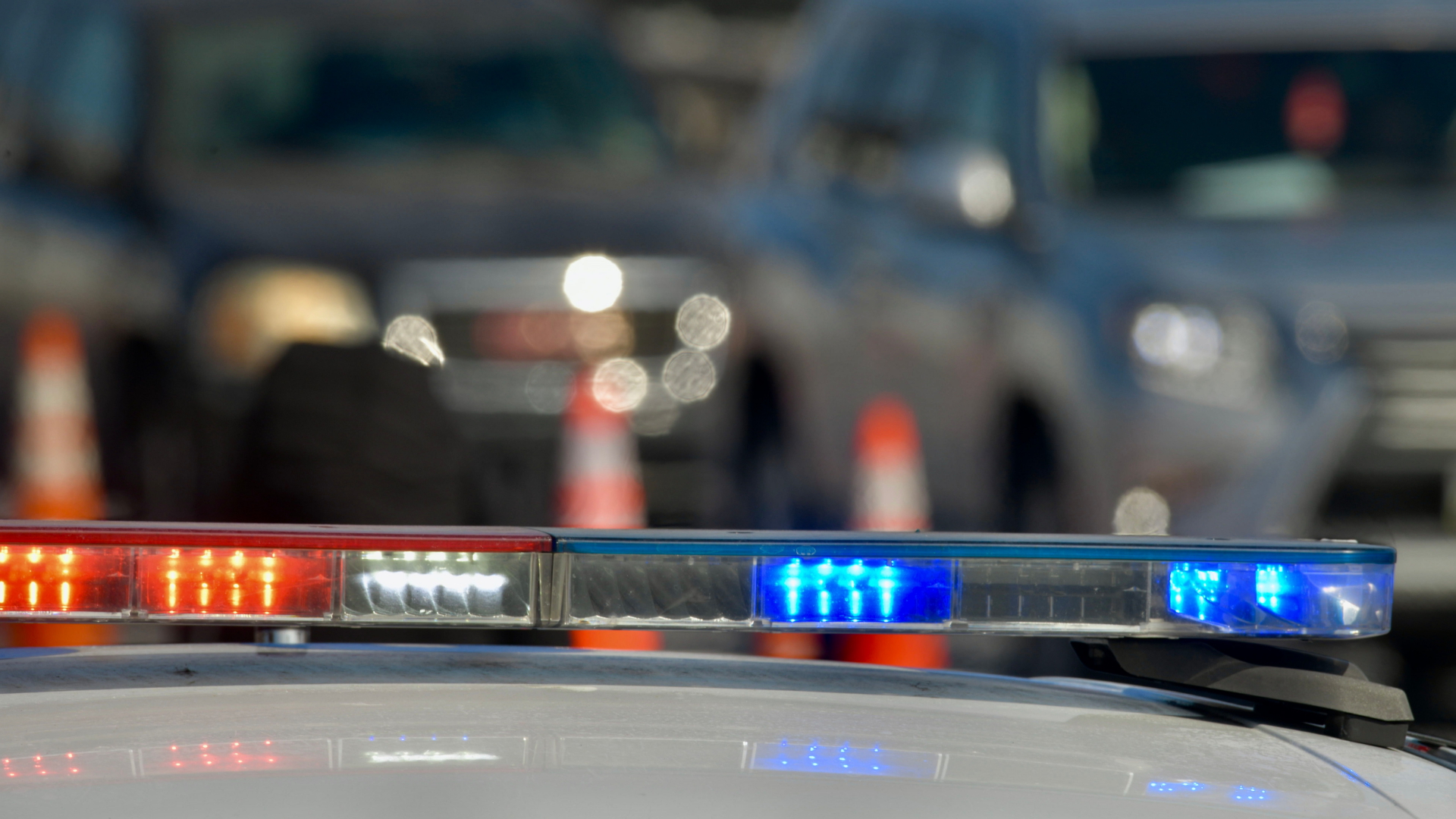 Das Blaulicht eines Streifenwagens der US-Polizei. | dpa