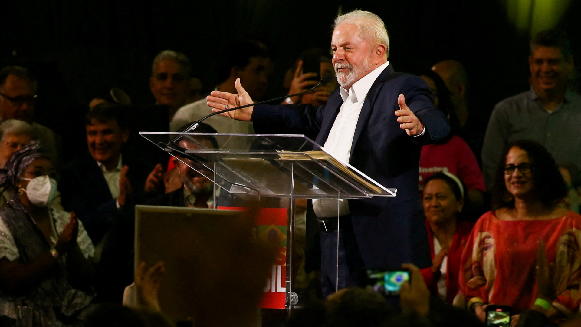 Brasiliens Ex-Präsident Lula spricht auf einer Veranstaltung in Sao Paulo. | REUTERS