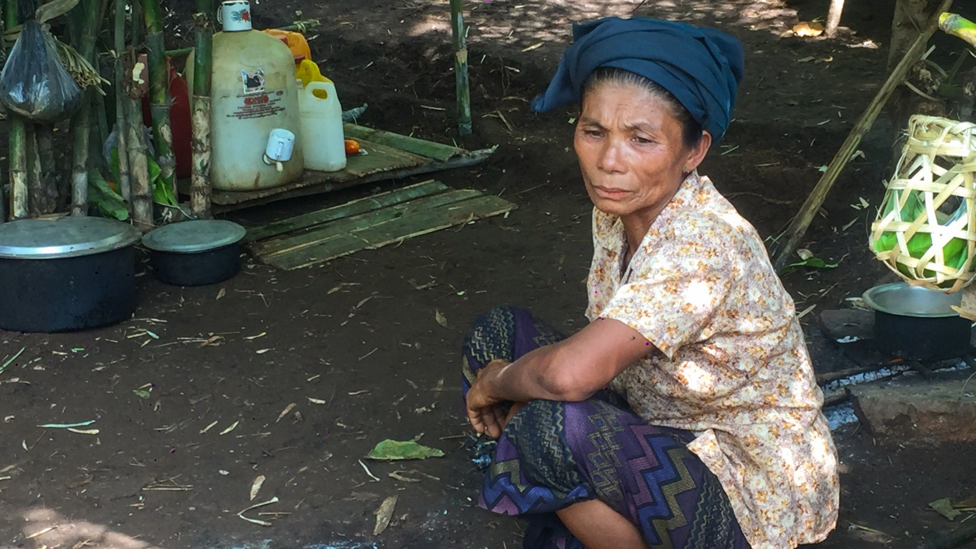 Eine Frau im Dschungelgebiet in Demoso im Bundesstaat Kayah. | AFP
