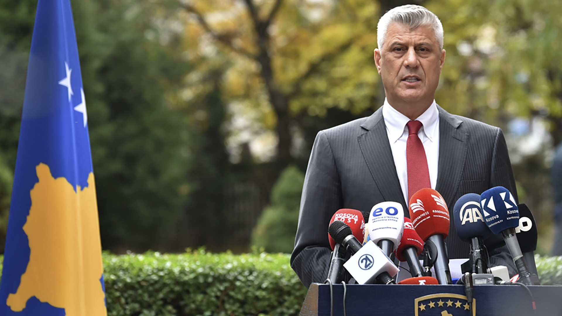Kosovos Präsident Hashim Thaci. | AP