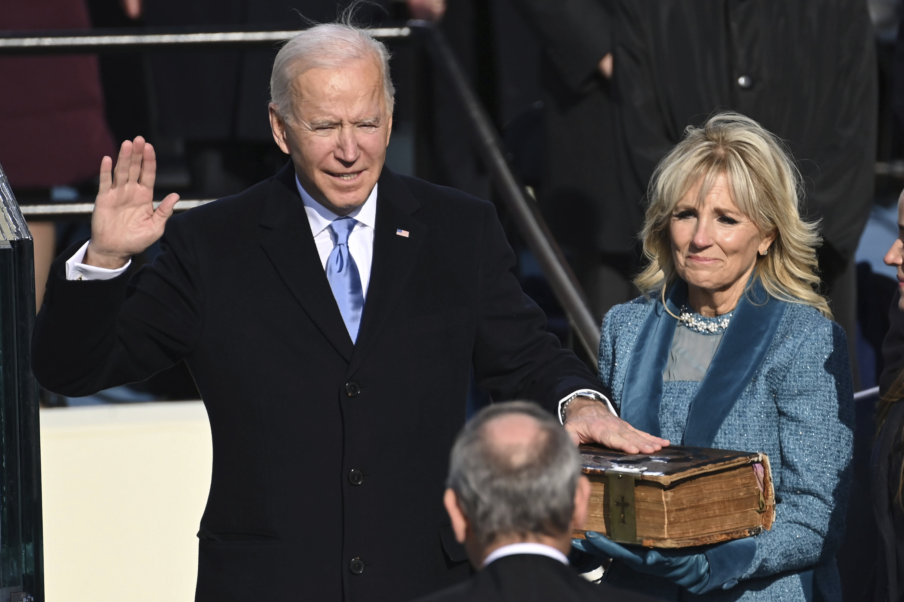 US-Präsident Joe Biden wird vereidigt. | AP