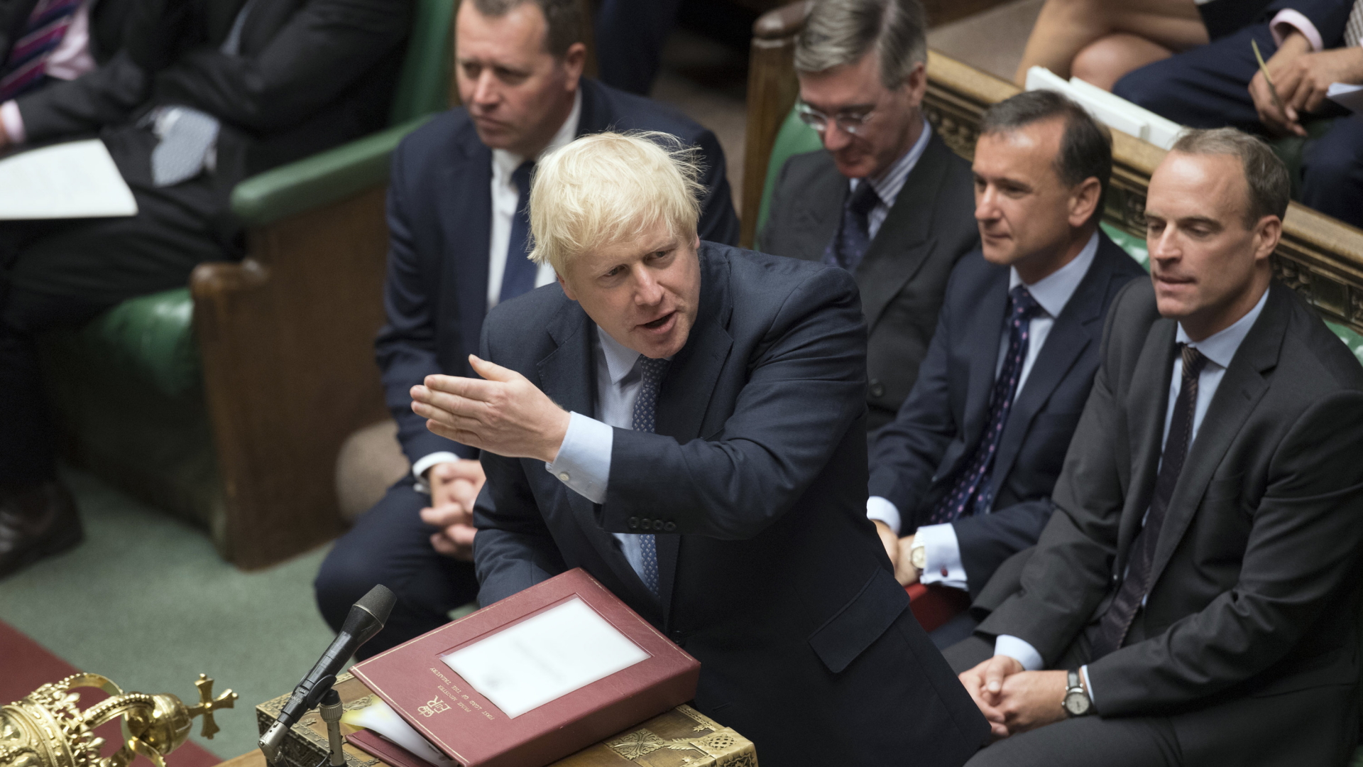 Boris Johnson im Unterhaus | dpa