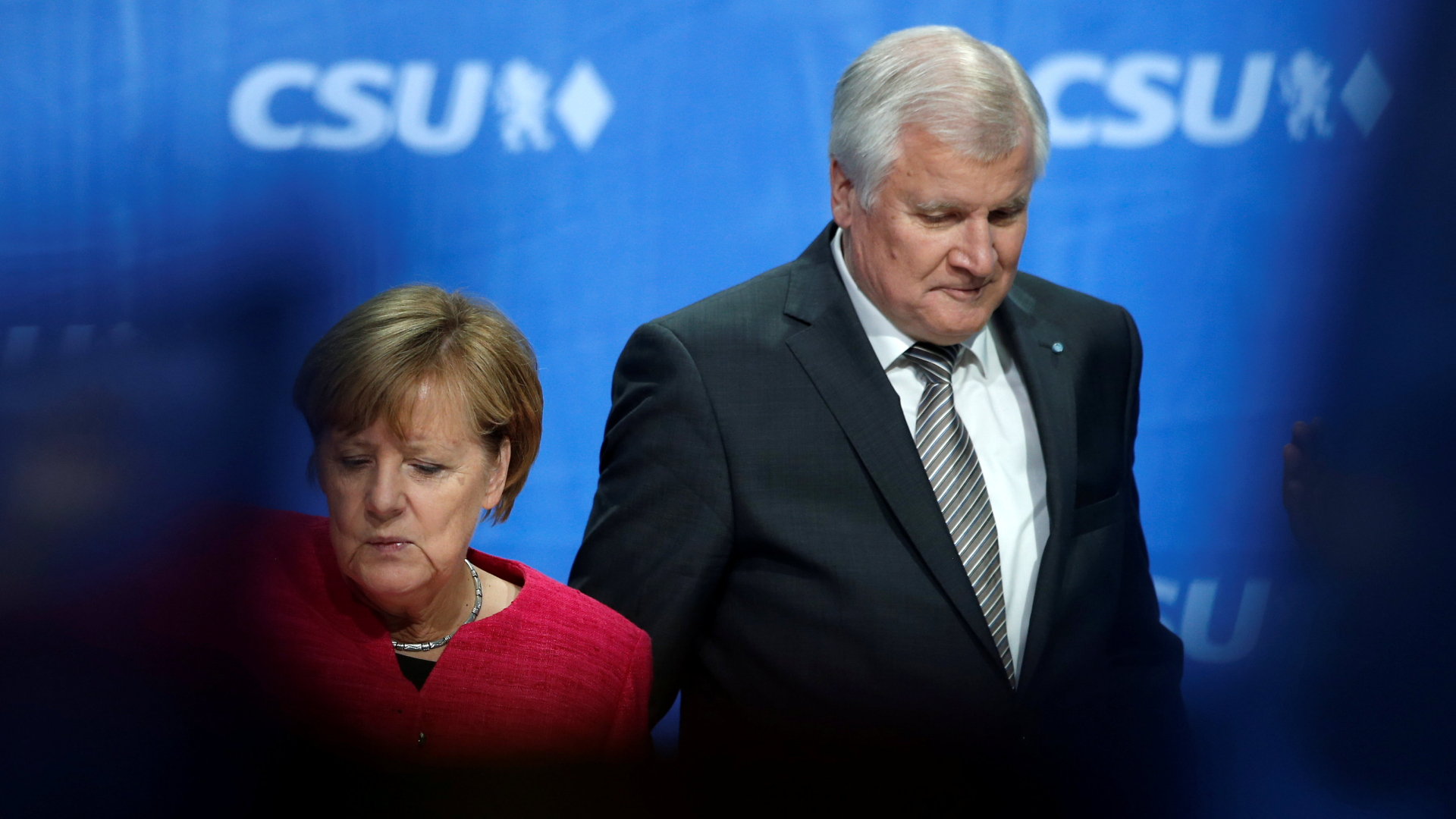 Bundeskanzlerin und CDU-Bundesvorsitzende Angela Merkel und der CSU-Vorsitzende Horst Seehofer.