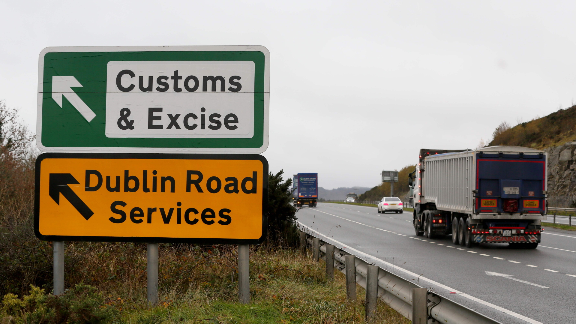Autobahn an der Grenze von Nordirland zu Irland | AFP