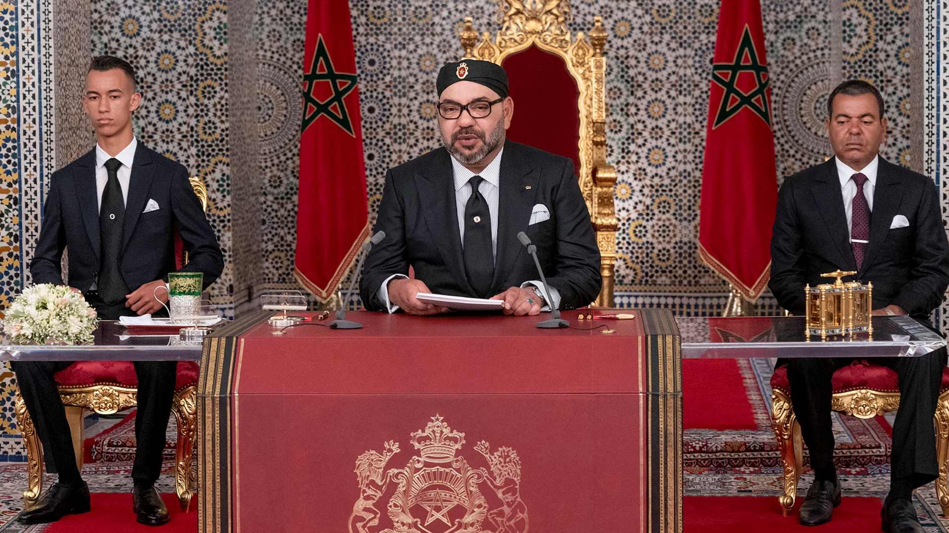Mohammed VI., König von Marokko, bei einer Rede zu seinem 20. Thronjubiläum | AFP