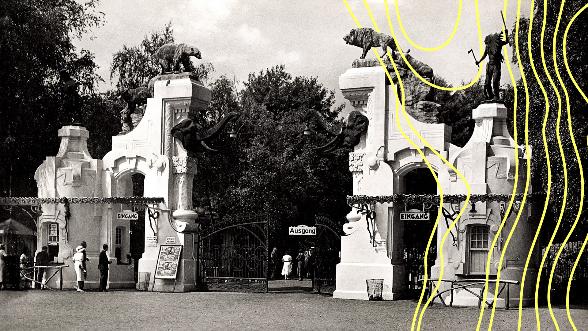 Eingang des Tierpark Hagenbeck um 1934 | picture alliance / arkivi