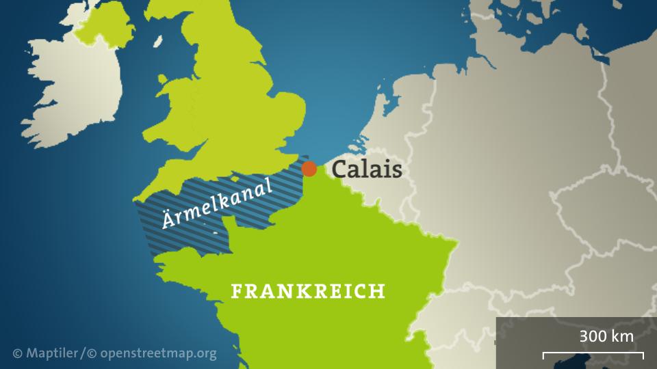 Der Ärmelkanal zwischen Großbritannien und Frankreich
