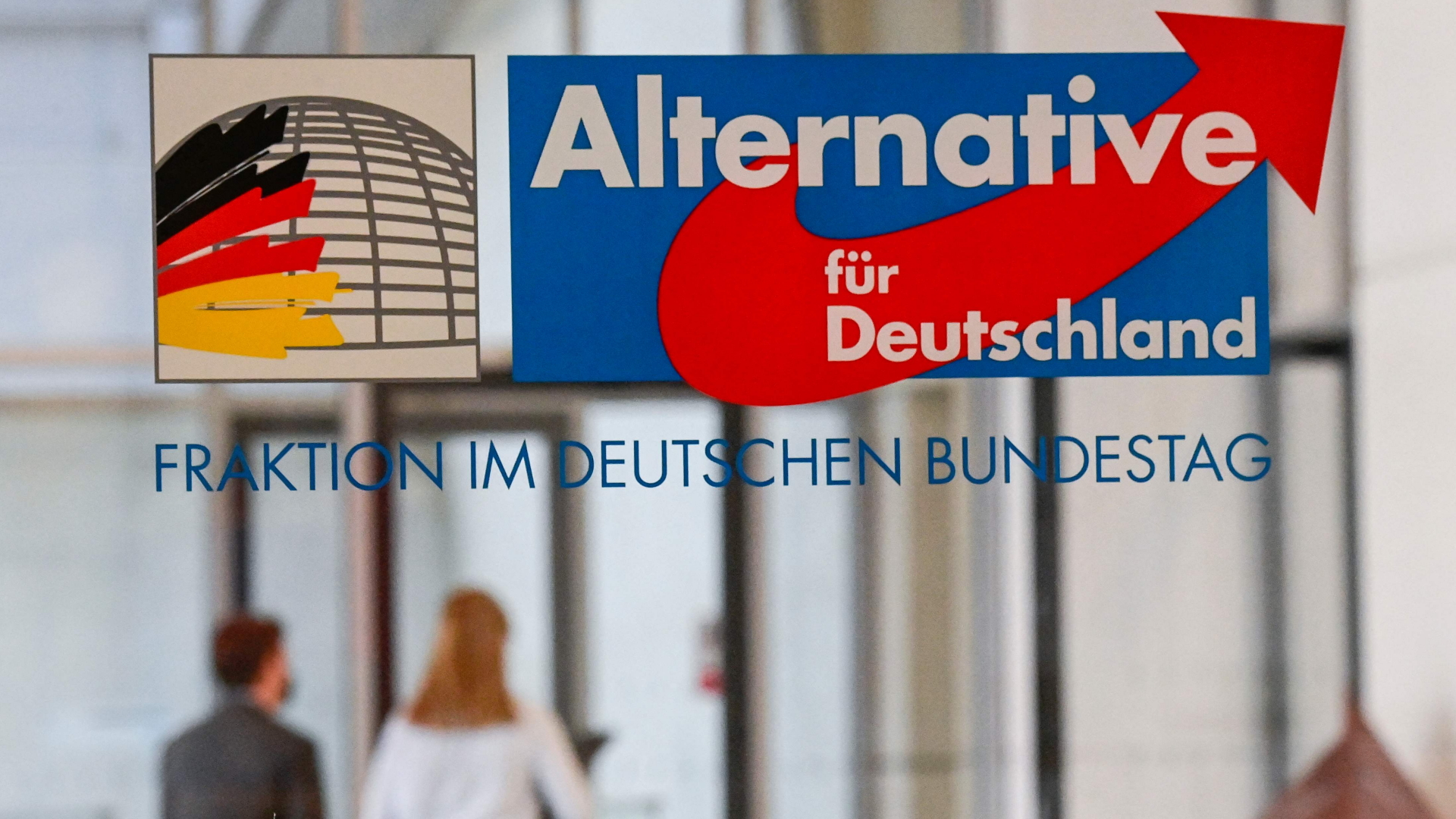 Das AfD-Logo im Bundestag | AFP