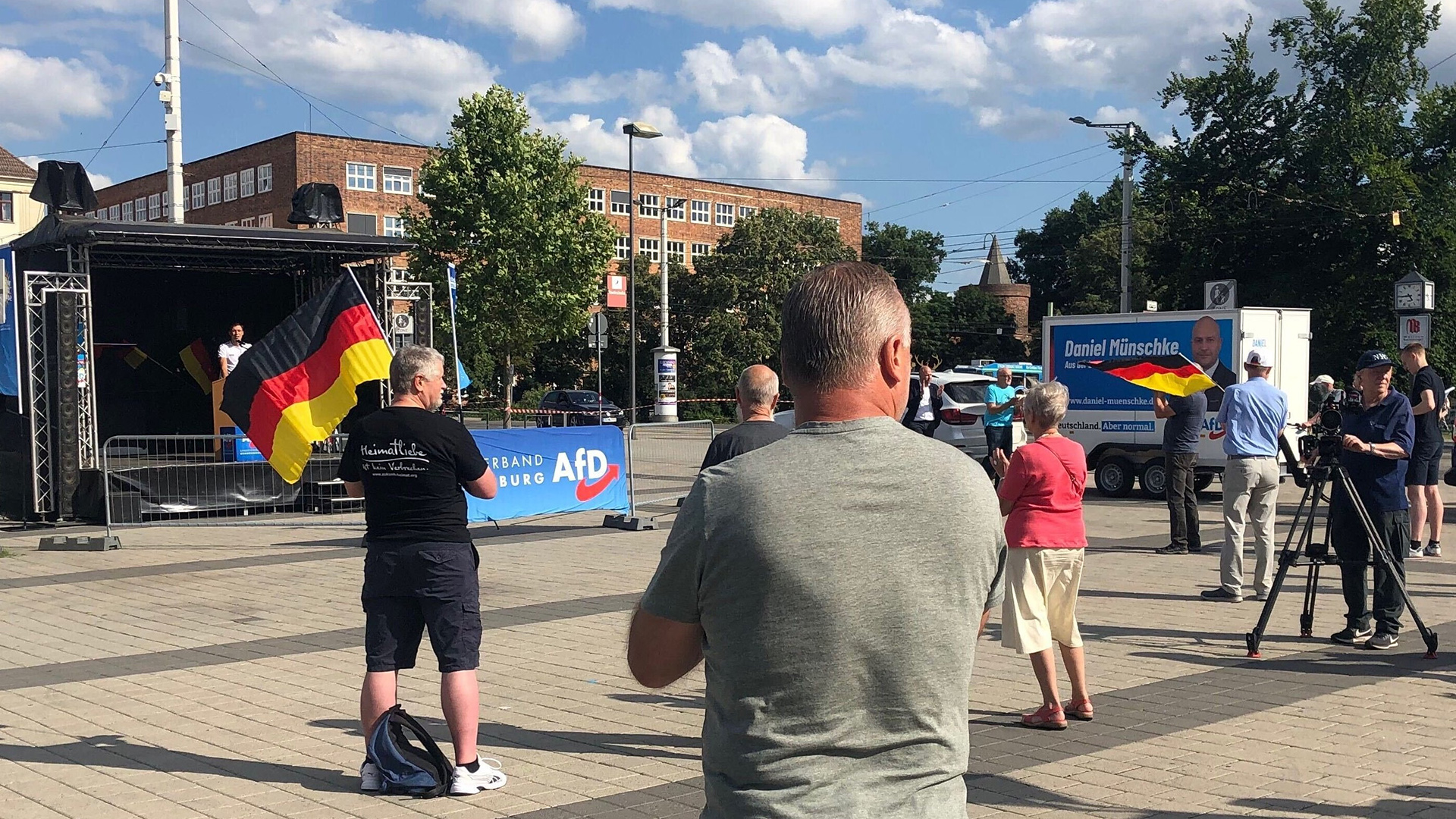 AfD-Wahlkampf in Cottbus | picture alliance/dpa