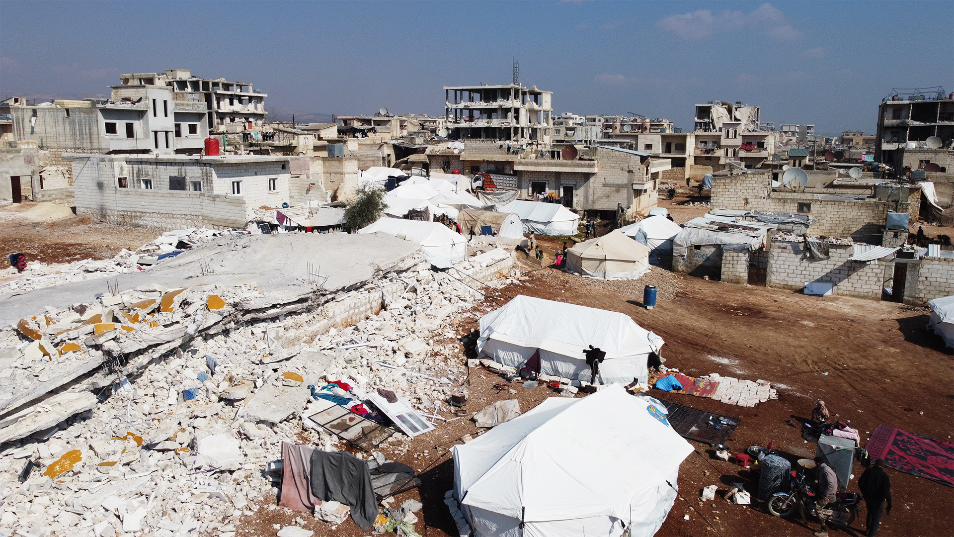 Die zerstörte Stadt Dschindires im Distrikt Afrin, Syrien | picture alliance / AA
