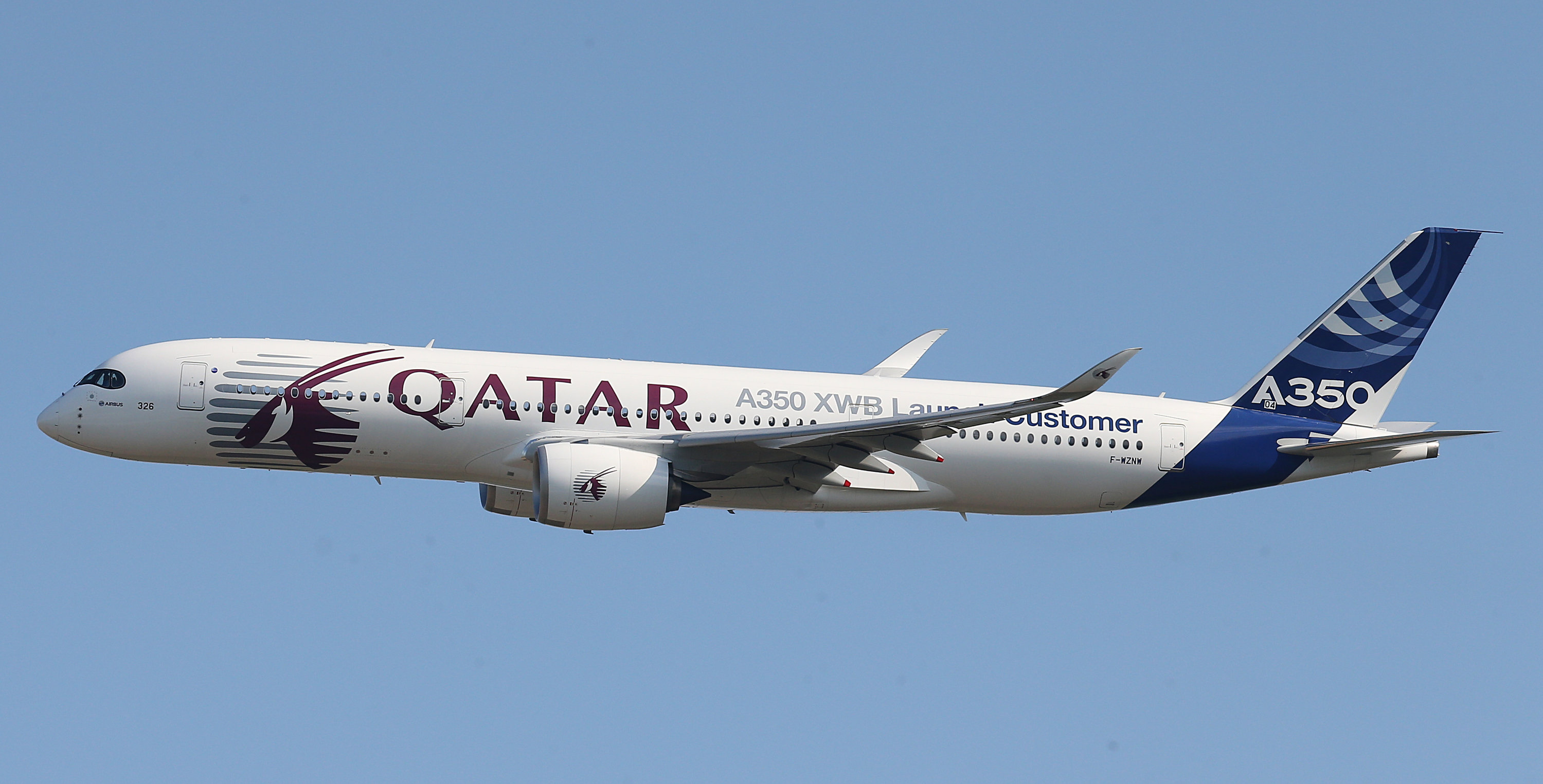 Der erste A350 XWB für Qatar Airways | dpa