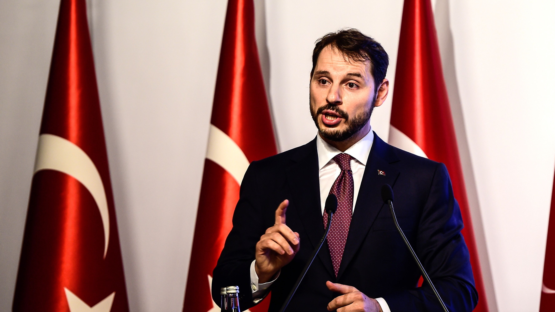 Der türkische Finanzminister Albayrak | AFP