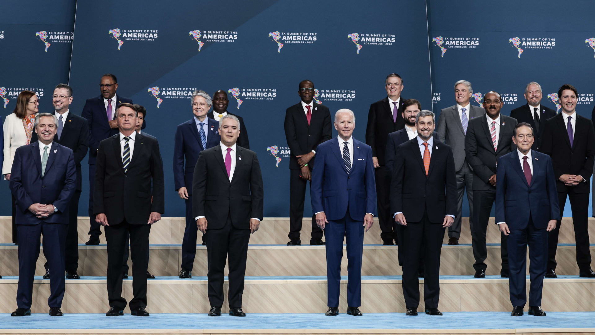 Gruppenfoto der Teilnehmer zum Abschluss des Amerika-Gipfels in Los Angeles, USA. | AFP