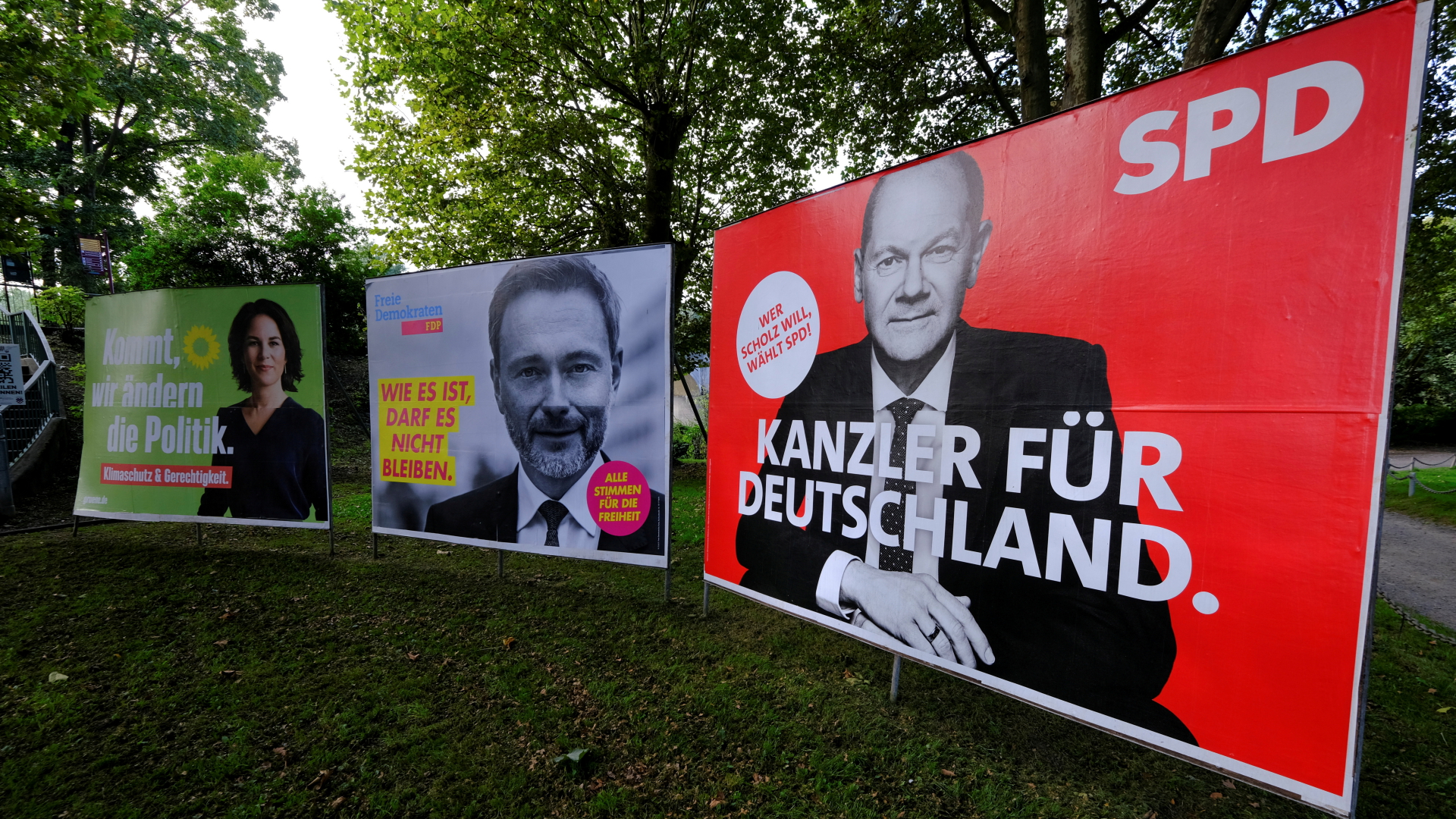 Wahlplakate bei der Bundestagswahl
