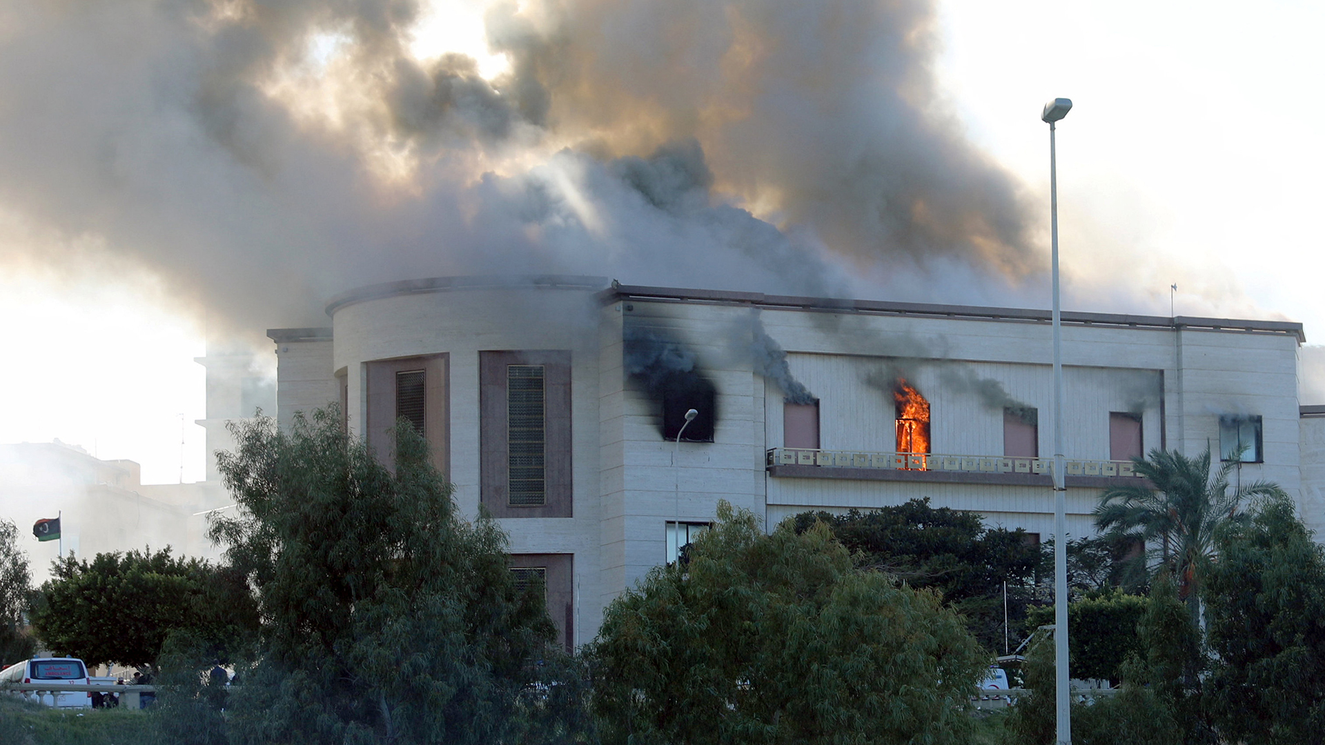 Das libysche Außenministerium in Tripolis wurde Ziel eines Anschlags. | REUTERS