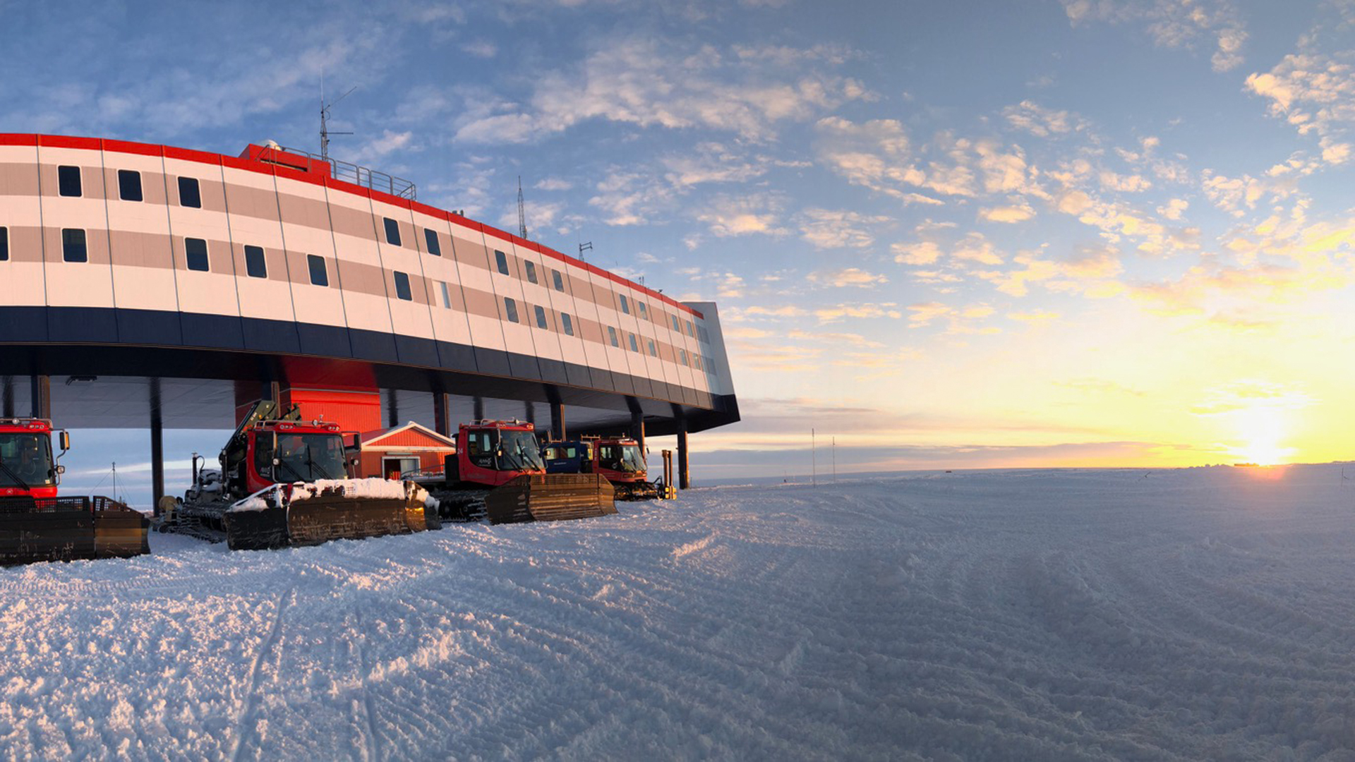 Die Neumayer-Station III in der Antarktis.