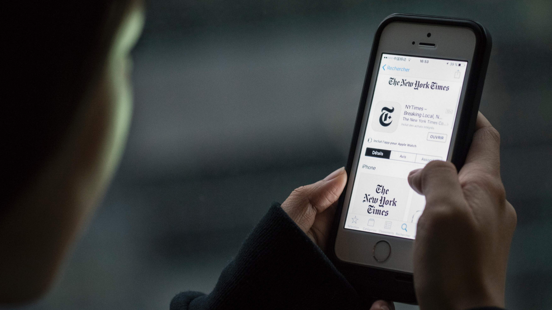 "New York Times"-App auf einem iPhone | AFP