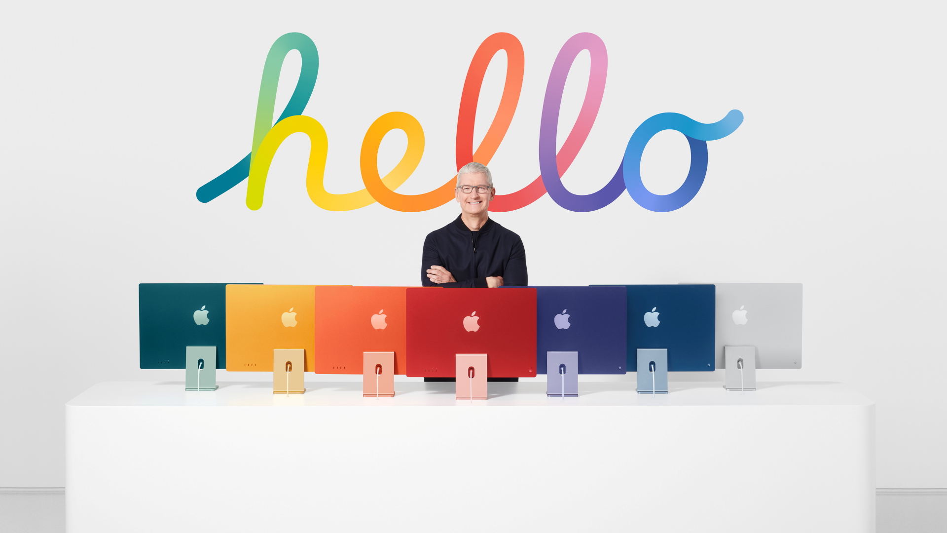 Apple-Chef Tim Cook steht hinter den neuen iMac-Modellen | via REUTERS