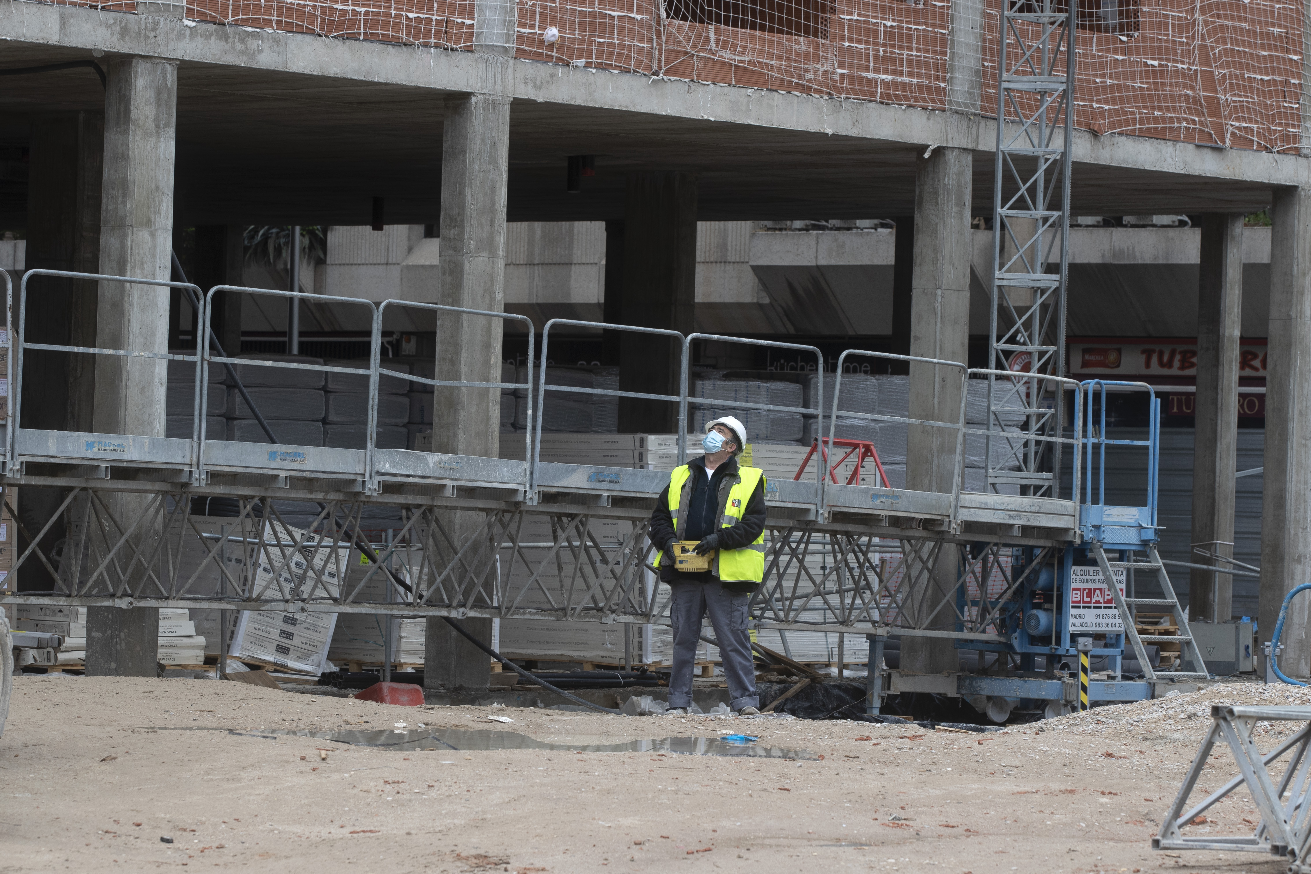 Bauarbeiter in Madrid | dpa