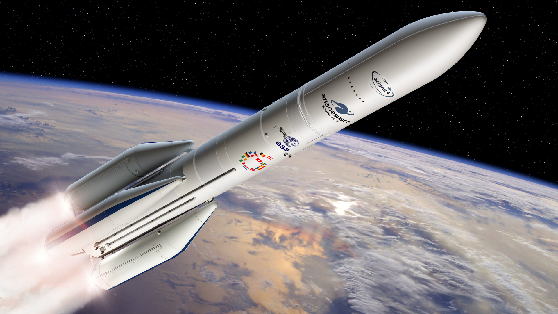 Illustration der Rakete Ariane 6 | dpa