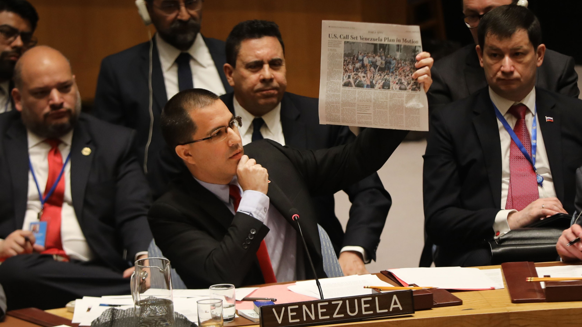 Venezuelas Außeniminister Arreaza spricht im UN-Sicherheitsrat | Bildquelle: AFP