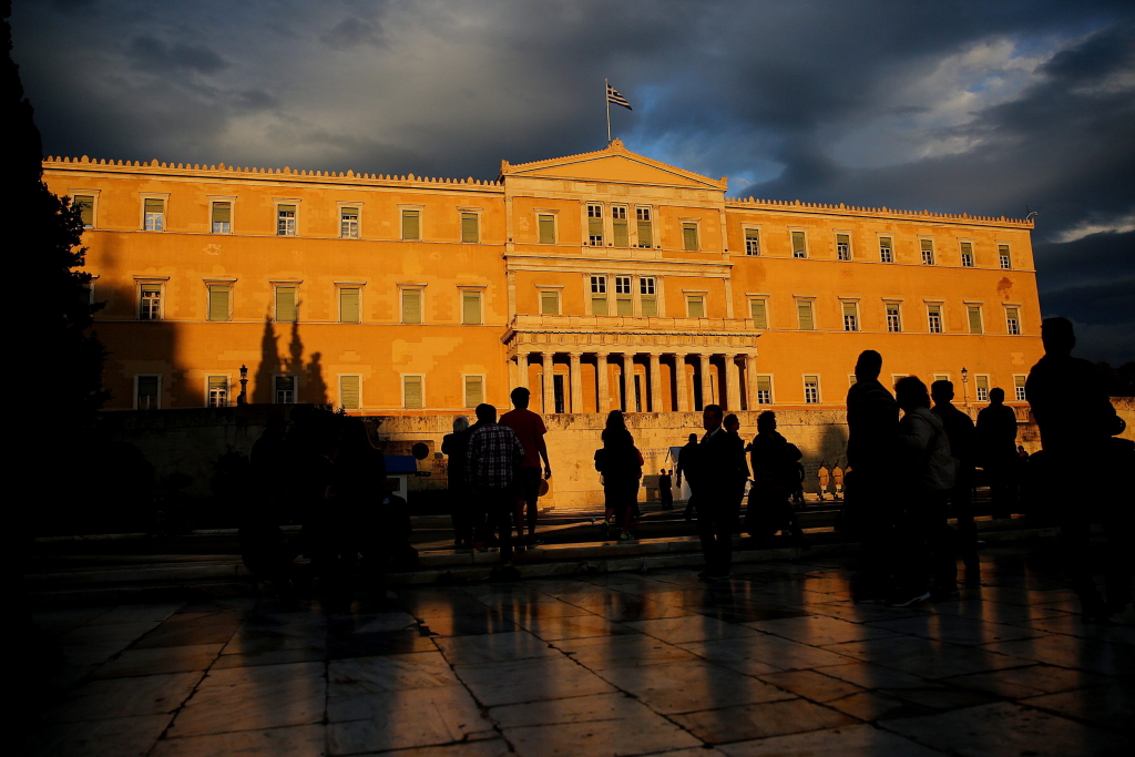 Protest vor dem Parlament in Athen
