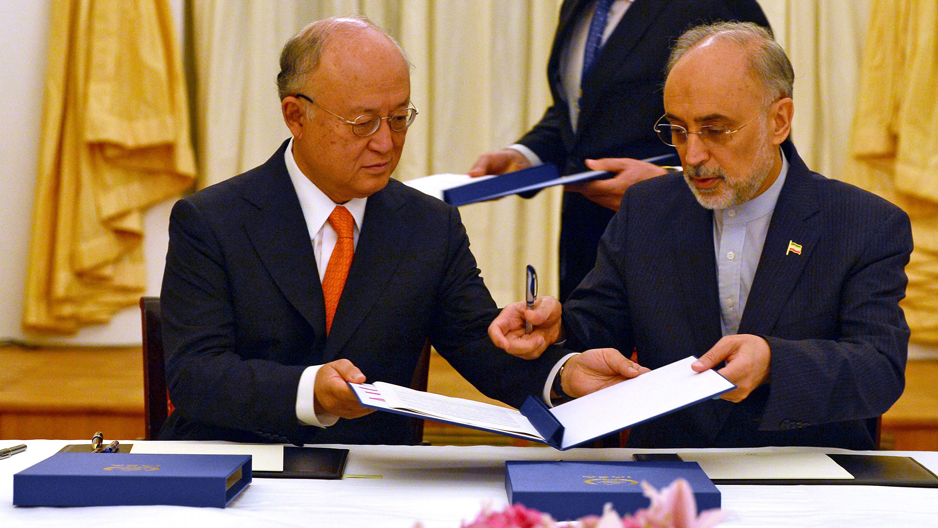 Unterzeichnung des Atomabkommens mit dem Iran am 14. Juli 2015 in Wien | picture alliance / dpa