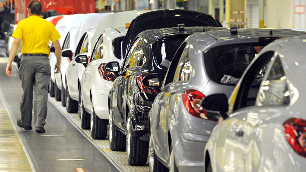 Auto-Montage im Opel-Werk in Eisenach