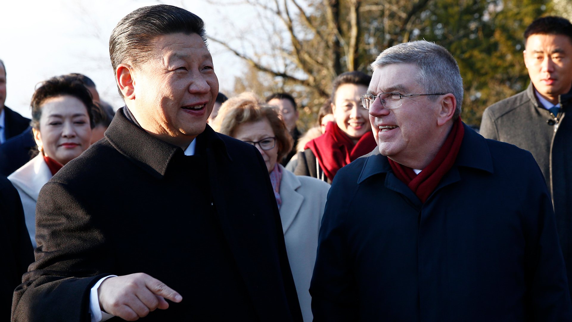  Xi Jinping und Thomas Bach (Archivbild von 2017) | picture alliance / Denis Balobou