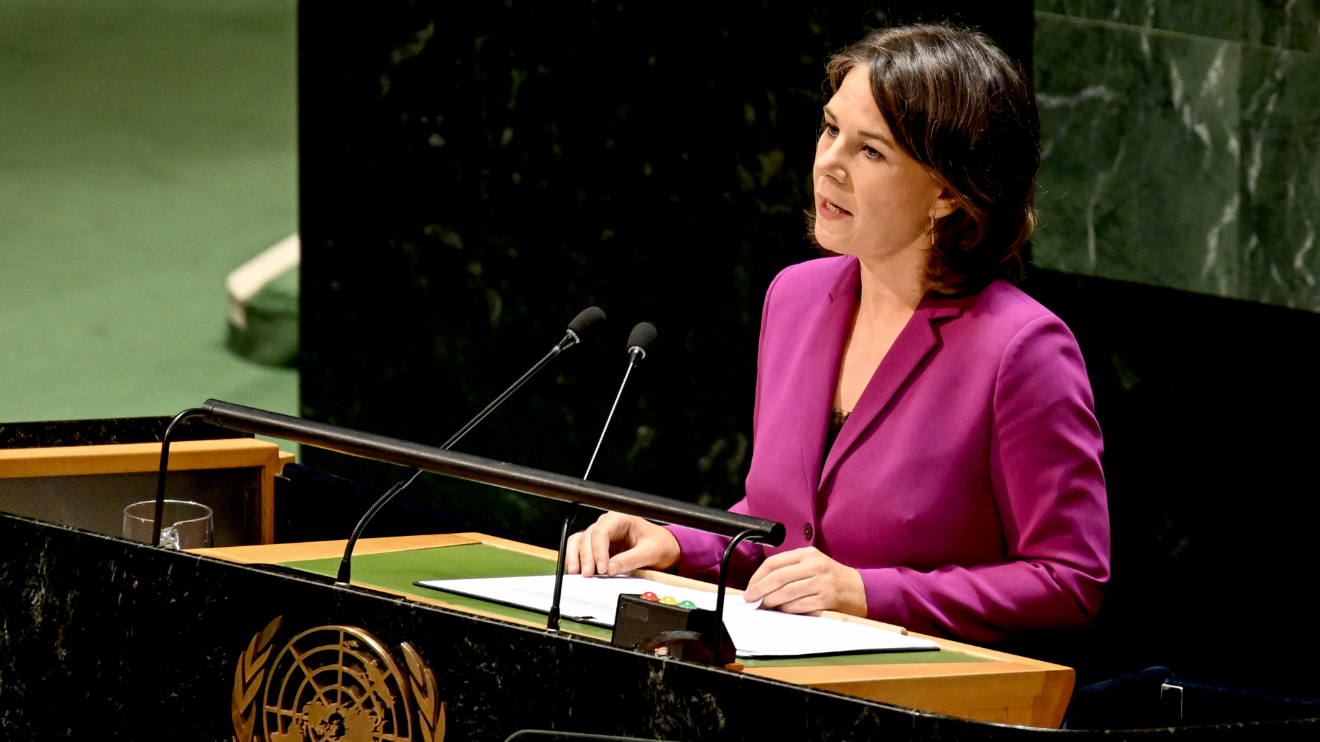 Bundesaußenministerin Annalena Baerbock bei den UN | dpa