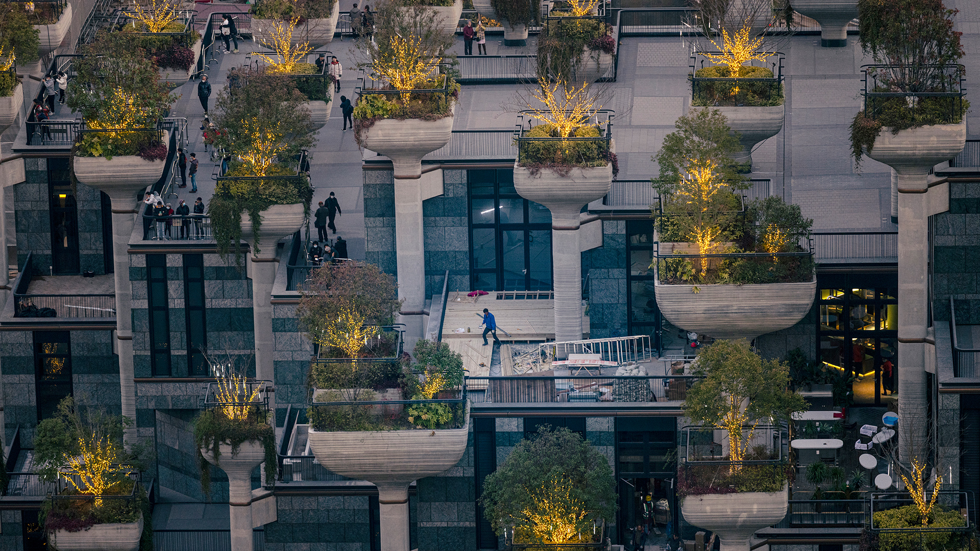 Das "1000-Bäume-Einkaufszentrum" in Shanghai, China. | EPA
