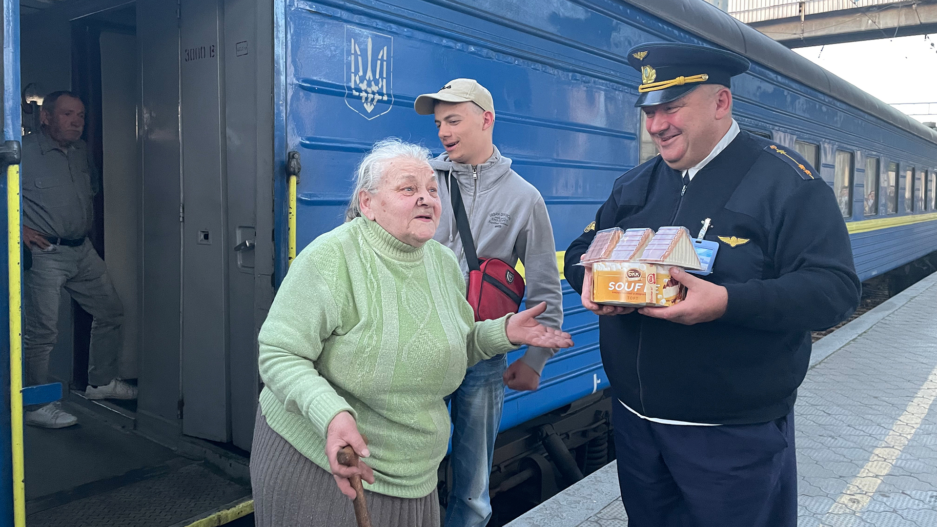 Klara Ivanivna aus Kramatorsk und Jewgenyj Dragan von der Eisenbahn | Andrea Beer