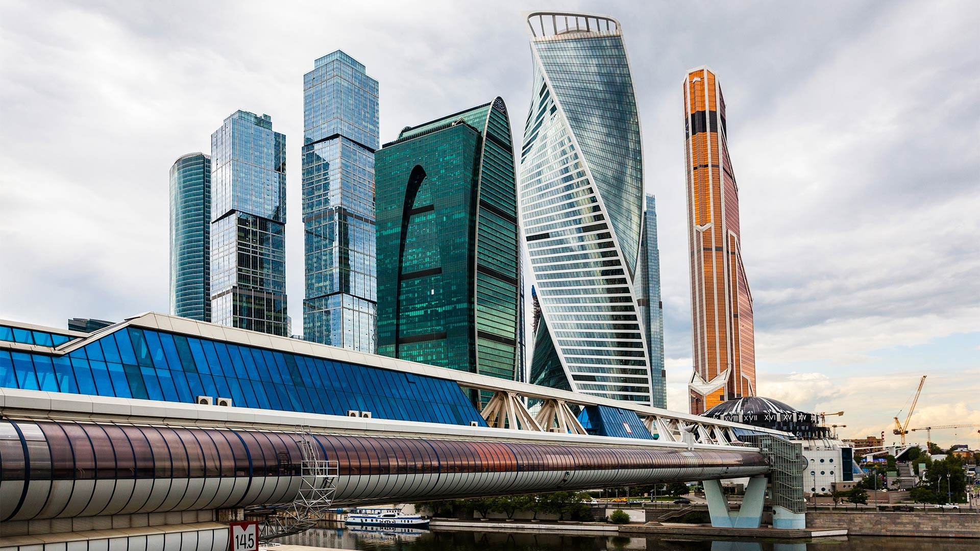 Die Hochhäuser von "Moskau City", dem Bankenviertel von Moskau.