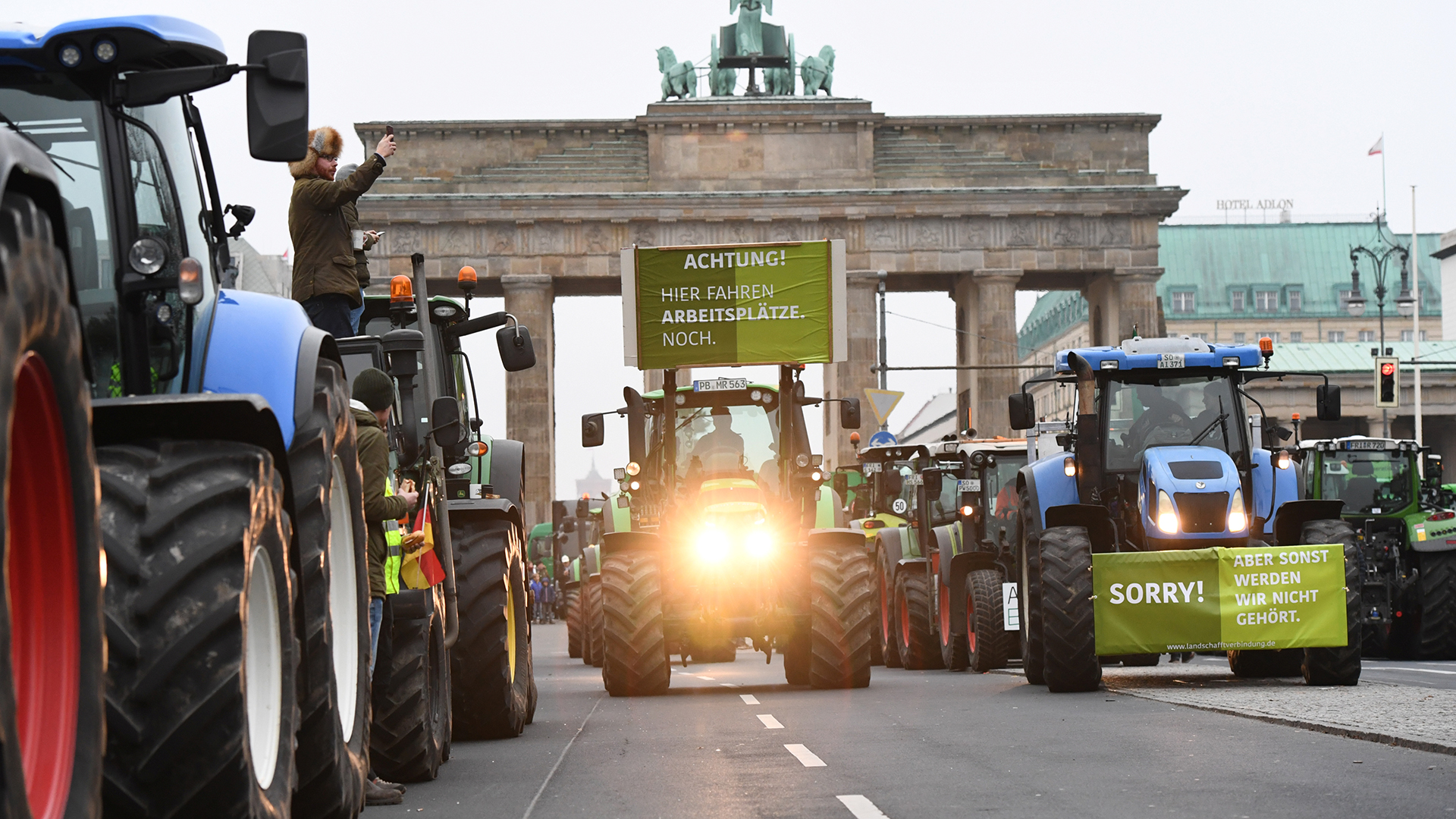 Bauern-Demo am Brandenburger Tor