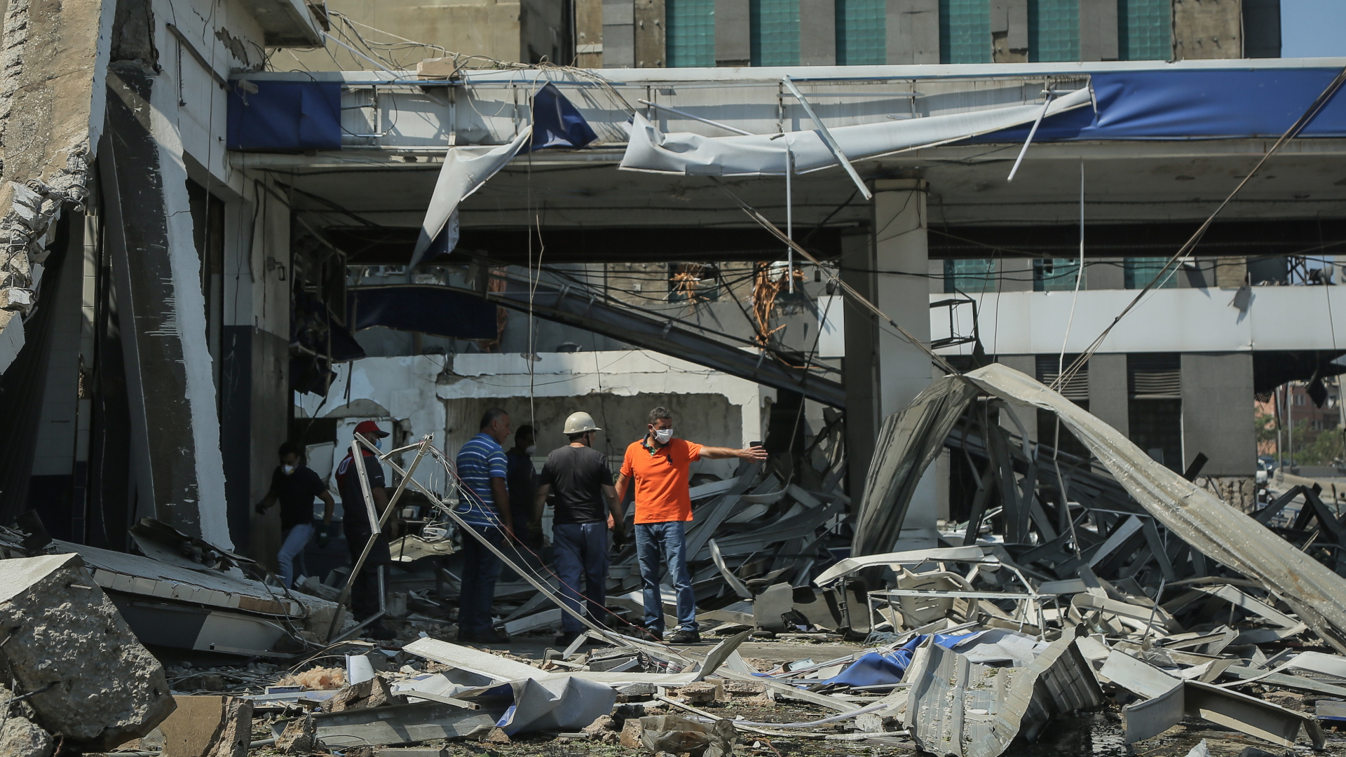 Zerstörtes Gebäude in Beirut