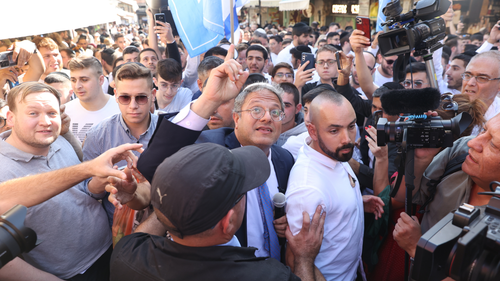 Ben-Gwir bei einem Wahlkampftermin in Jerusalem (Israel) | EPA