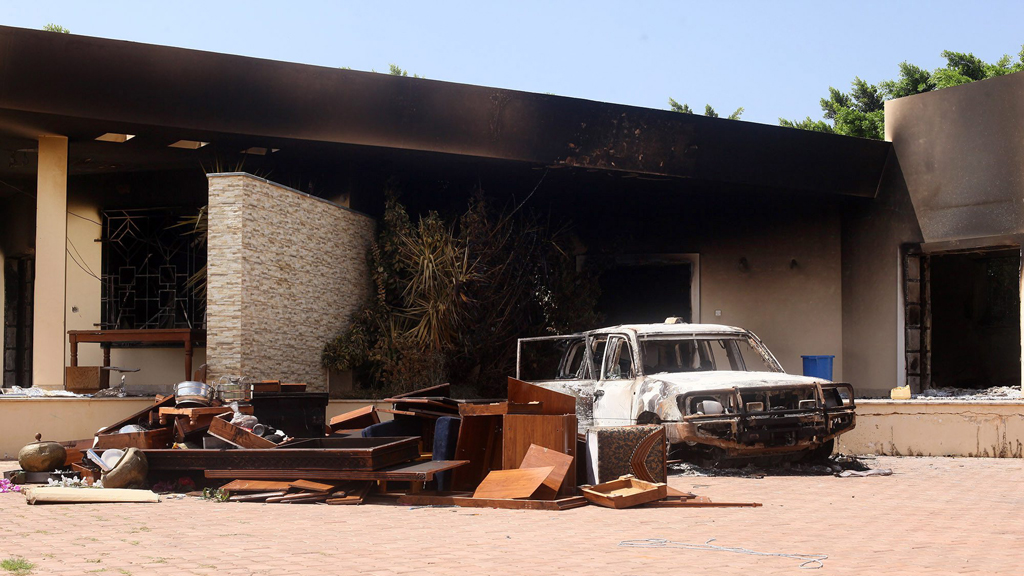 Ausgebranntes US-Konsulat in Bengasi | dapd