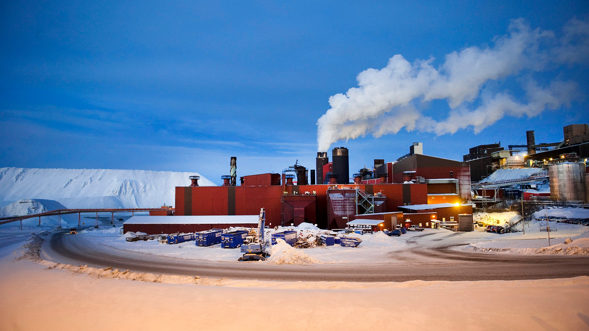 Ansicht des schwedischen Bergbauunternehmens LKAB im Industriegebiet in Kiruna (Schweden). | dpa