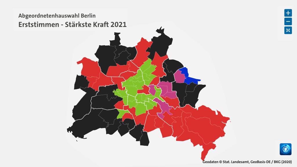 Interaktive Grafik: Ergebnisse der Wahlkreise Berlin  06:22 Uhr | null