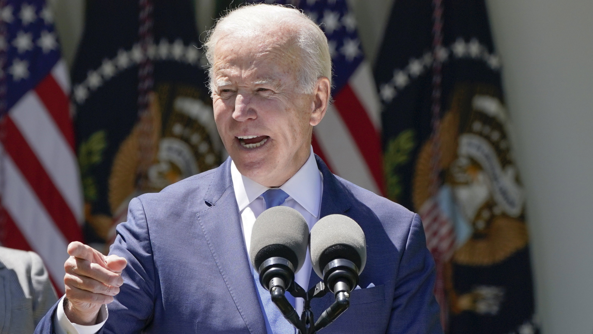 US-Präsident Joe Biden spricht bei einer Pressekonferenz | AP
