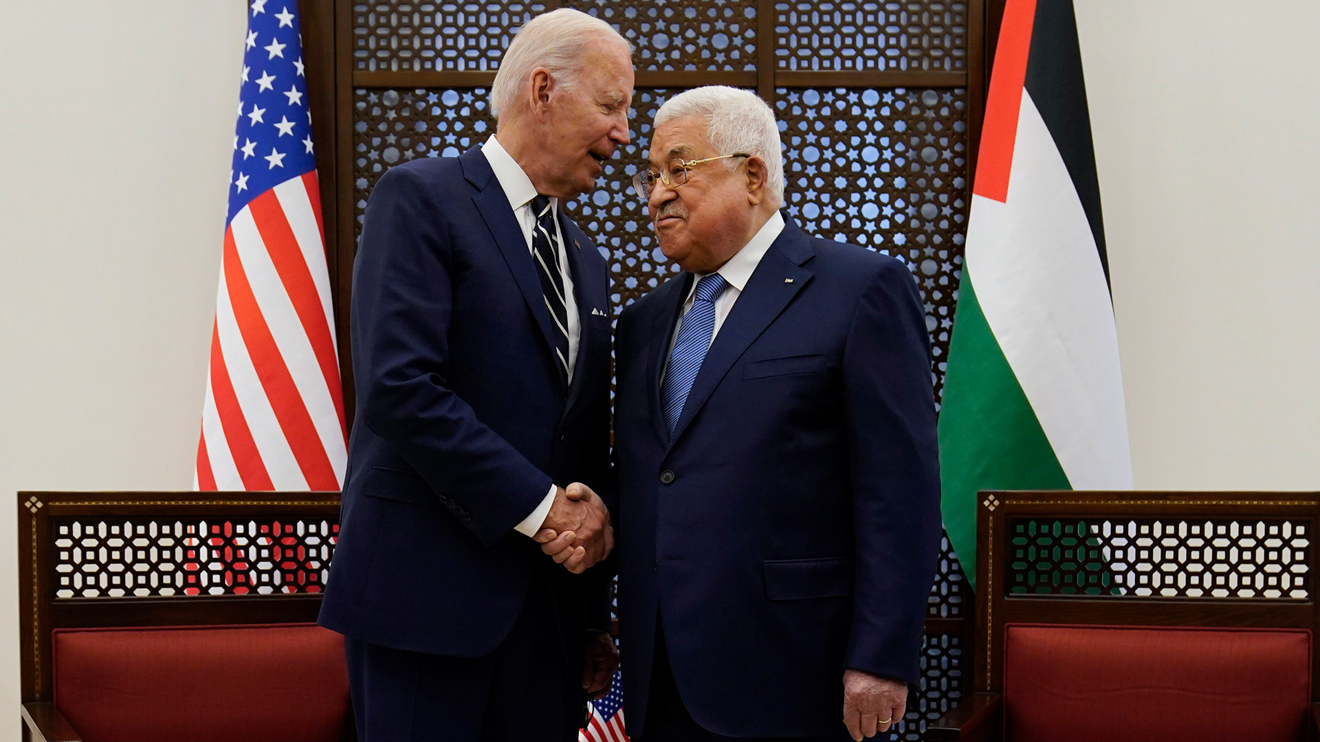 Joe Biden und Mahmud Abbas | AP