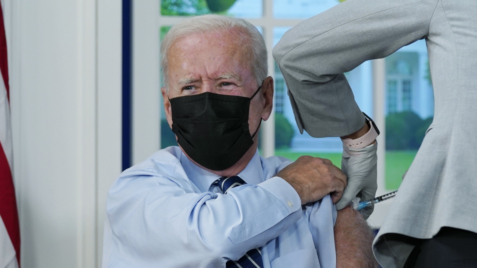 US-Präsident Biden bekommt eine Booster-Impfung gegen das Coronavirus | AP