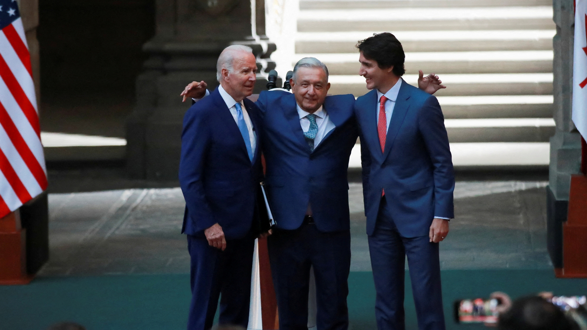 Joe Biden, President Andres Manuel Lopez Obrador und Justin Trudeau